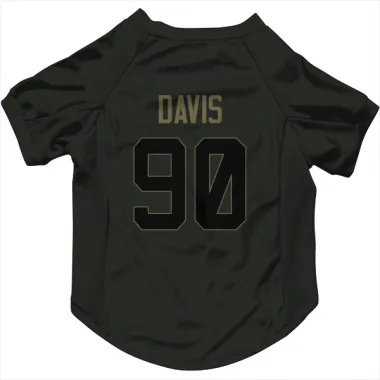 Black Los Angeles Rams Tyler Davis   Service Dog & Cat Pet Jersey