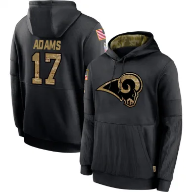Black Youth Davante Adams Los Angeles Rams 2020 Salute to Service Sideline Performance Pullover Hoodie