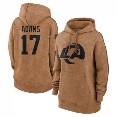 Brown Women's Davante Adams Los Angeles Rams 2023 Salute To Service Pullover Hoodie