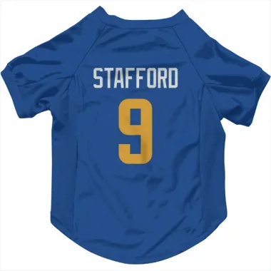 Gold Los Angeles Rams Matthew Stafford  Royal  Dog & Cat Pet Jersey