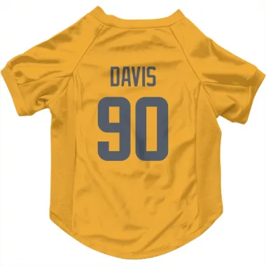 Gold Los Angeles Rams Tyler Davis   Dog & Cat Pet Jersey