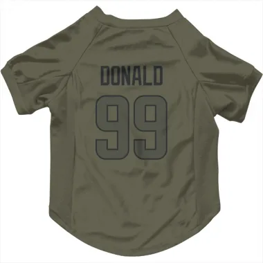 Olive Los Angeles Rams Aaron Donald   Dog & Cat Pet Jersey