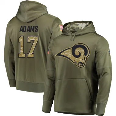 Olive Men's Davante Adams Los Angeles Rams Salute to Service Pullover Hoodie
